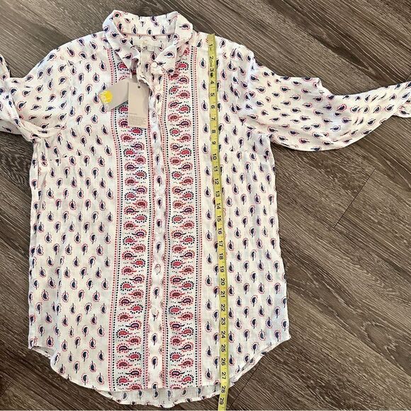 Boden Paisley Pattern Print Linen Shirt - Picture 9 of 11